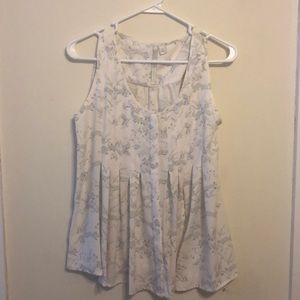 Fox-print, button down blouse